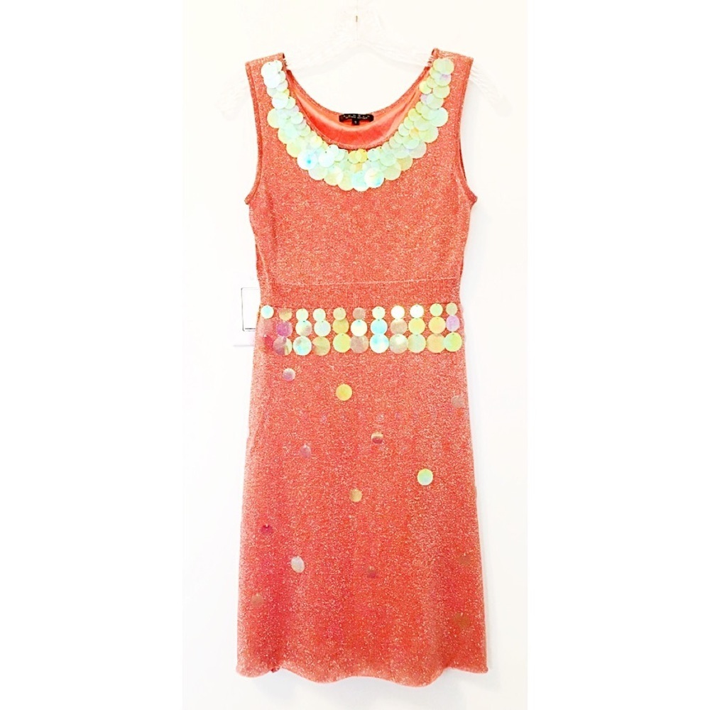 LYNDIA by LYNDIA PROCANIK Metallic Cocktail Dress | Sequin Detail